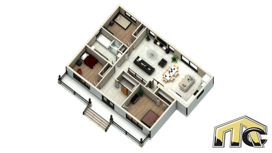 maison usinée 3 chambres à coucher